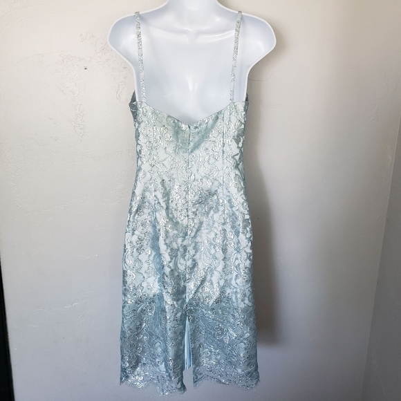 Milly Vintage Women's 4 Cinderella Blue Knee Length Dress Spaghetti Strap Girly - Picture 4 of 12